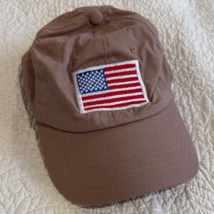 Brown American Flag Baseball Cap